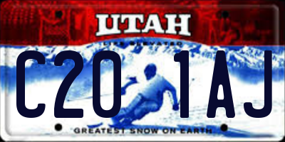 UT license plate C201AJ