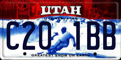 UT license plate C201BB