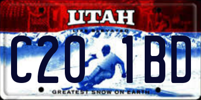 UT license plate C201BD