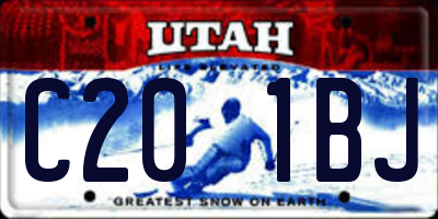 UT license plate C201BJ