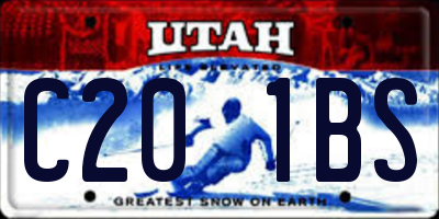 UT license plate C201BS