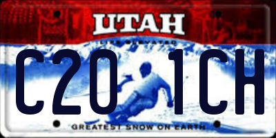 UT license plate C201CH