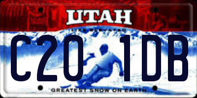UT license plate C201DB