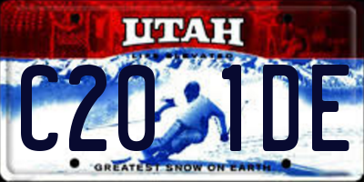 UT license plate C201DE
