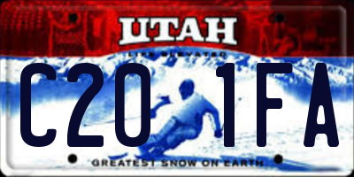 UT license plate C201FA
