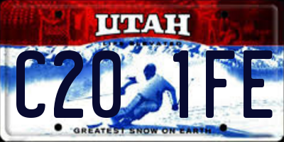 UT license plate C201FE