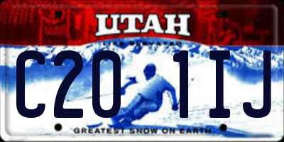 UT license plate C201IJ