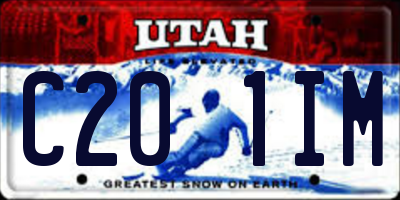 UT license plate C201IM