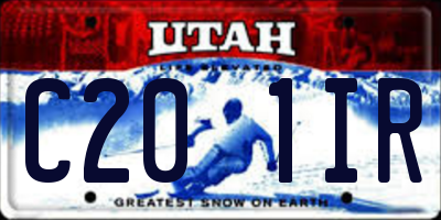 UT license plate C201IR