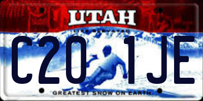 UT license plate C201JE