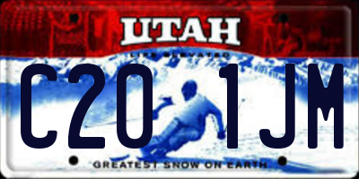UT license plate C201JM