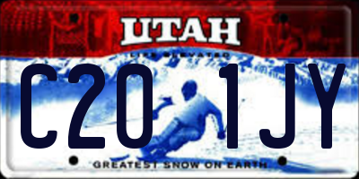 UT license plate C201JY