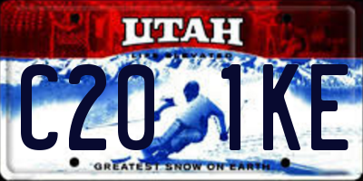 UT license plate C201KE