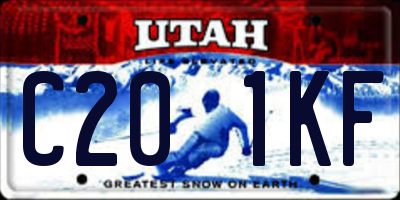 UT license plate C201KF