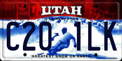 UT license plate C201LK