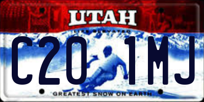 UT license plate C201MJ