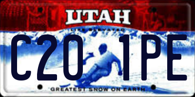 UT license plate C201PE