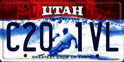 UT license plate C201VL