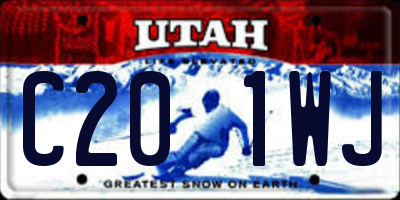 UT license plate C201WJ