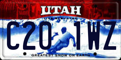 UT license plate C201WZ