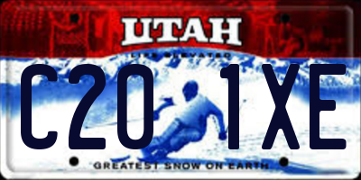 UT license plate C201XE
