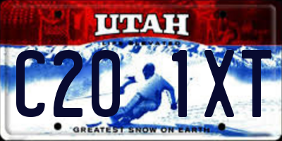 UT license plate C201XT