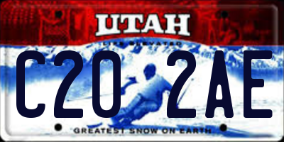 UT license plate C202AE