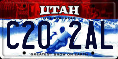UT license plate C202AL