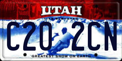 UT license plate C202CN