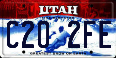 UT license plate C202FE