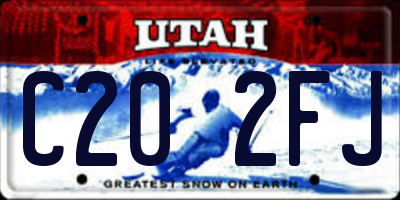 UT license plate C202FJ
