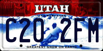 UT license plate C202FM