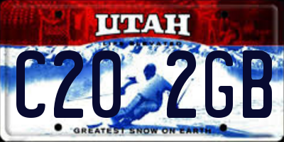 UT license plate C202GB