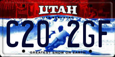 UT license plate C202GF
