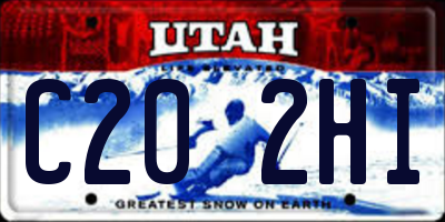 UT license plate C202HI