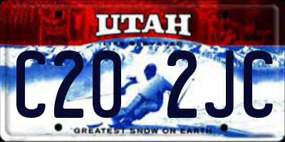UT license plate C202JC