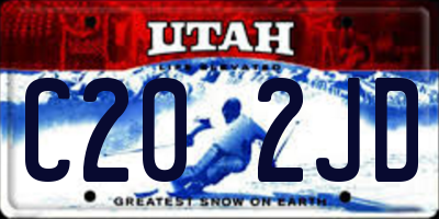 UT license plate C202JD
