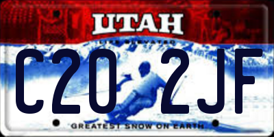 UT license plate C202JF