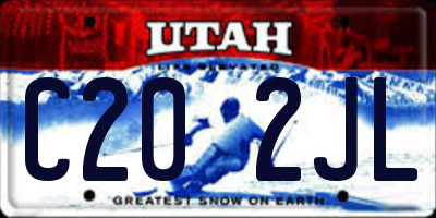 UT license plate C202JL