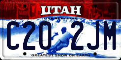 UT license plate C202JM