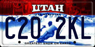 UT license plate C202KL