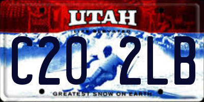 UT license plate C202LB