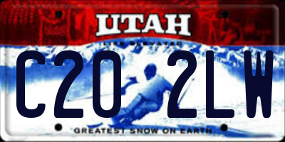 UT license plate C202LW