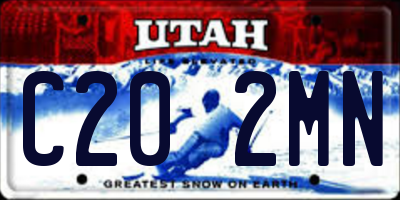 UT license plate C202MN