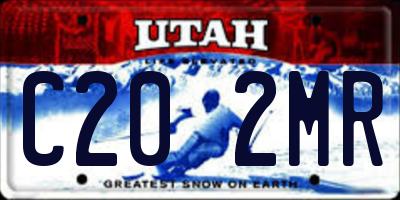 UT license plate C202MR