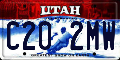UT license plate C202MW