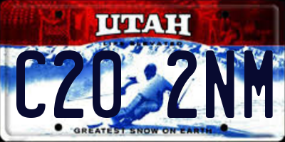 UT license plate C202NM