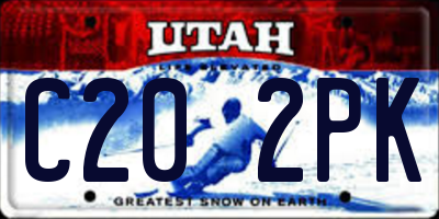 UT license plate C202PK