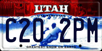 UT license plate C202PM
