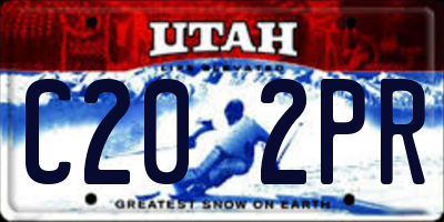 UT license plate C202PR